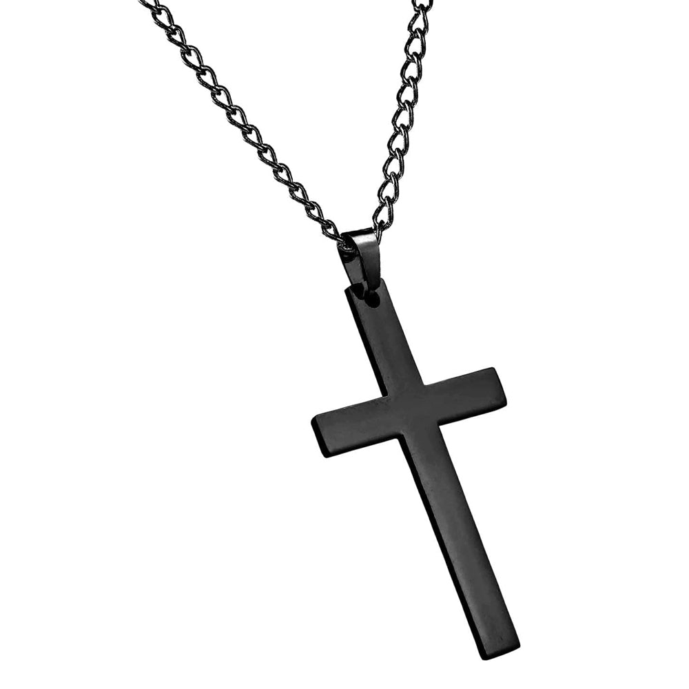 Miami Gold Curb Cuban Bracelet & Cross Necklace