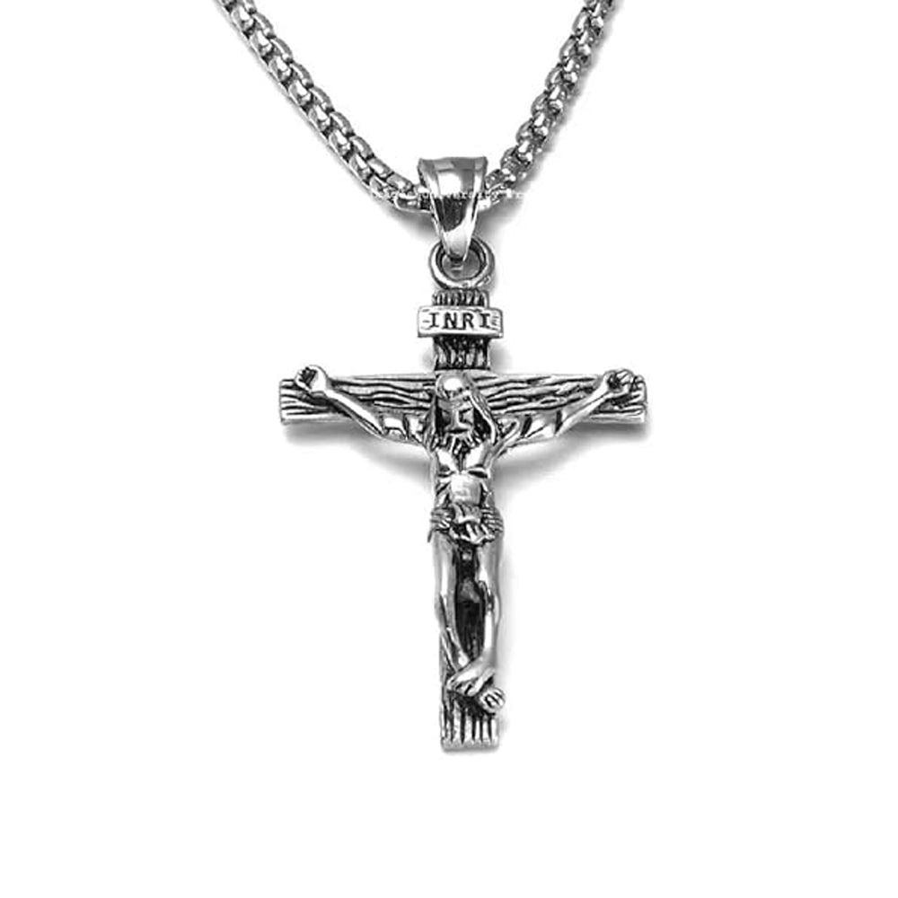 Miami Gold Curb Cuban Bracelet & Cross Necklace